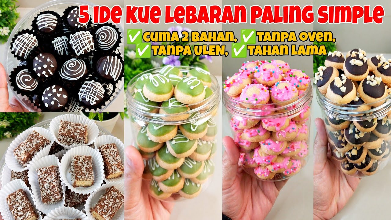5 IDE KUE LEBARAN PALING SIMPLE CUMA 2 BAHAN TANPA ULEN TANPA OVEN TAHAN LAMA