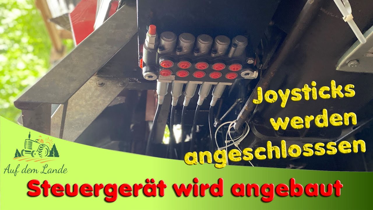 Hydraulik Steuergerät anbauen und Bowdenzüge der Joysticks anschließen 👉 MF 254s 👉 Halterung bauen