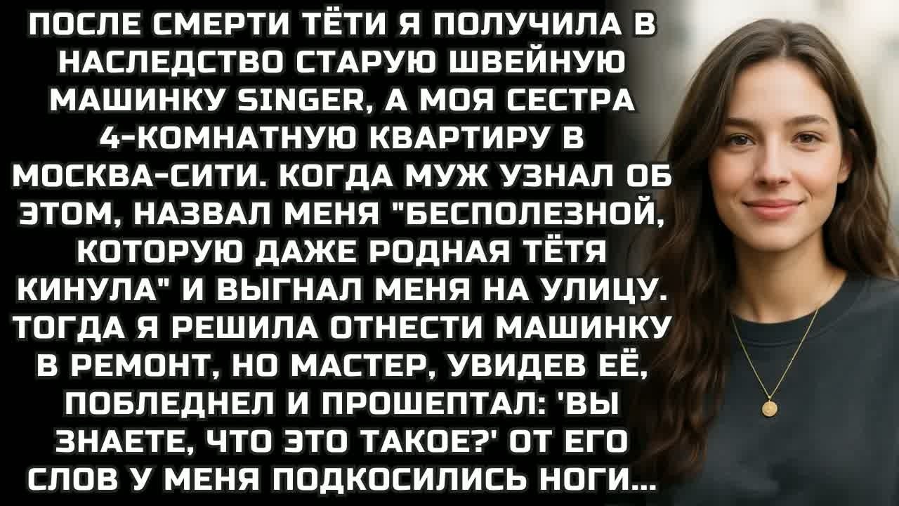 Я получила в наследство старую швейную машинку Singer, а моя сестра 4-комнатную квартиру в Москве