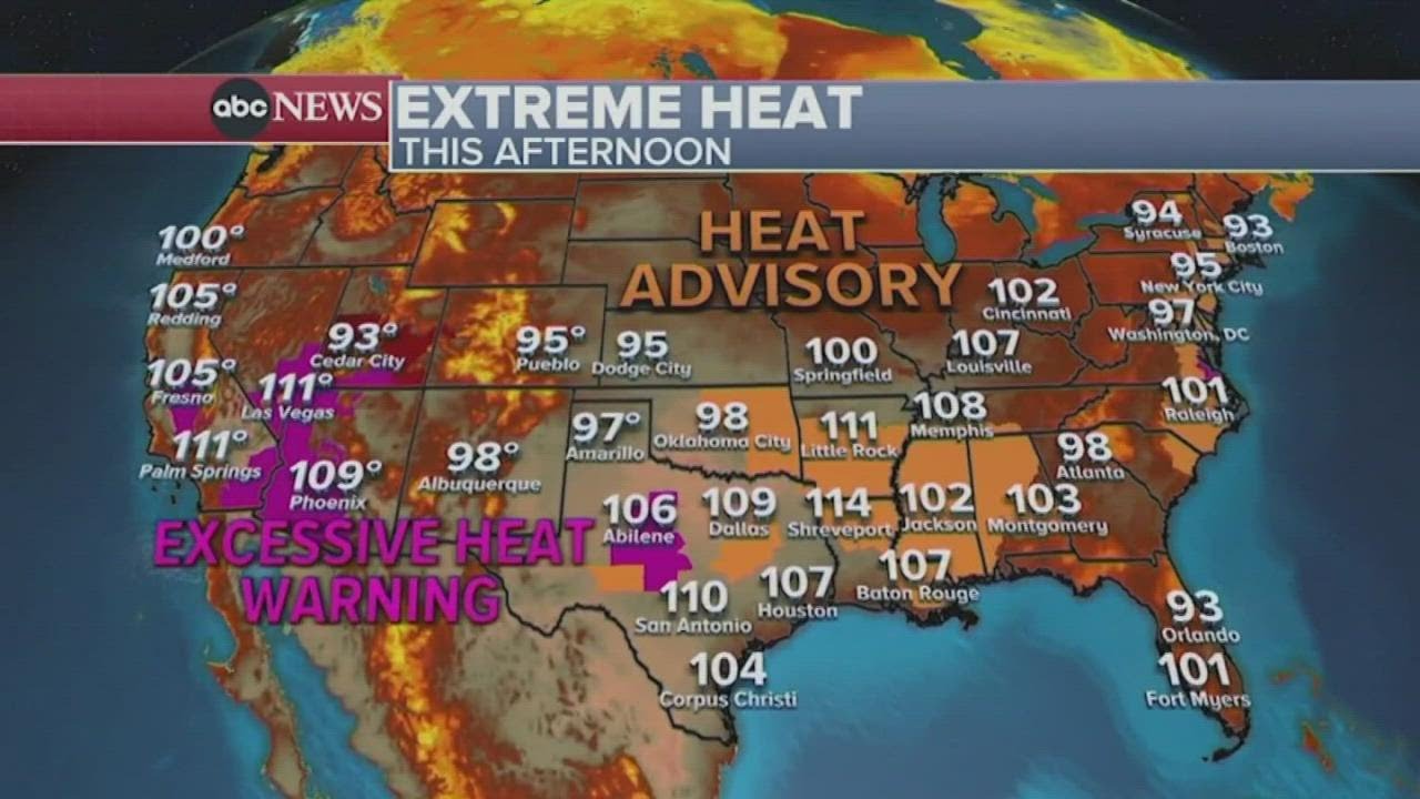 Americans across country under heat advisories, warnings