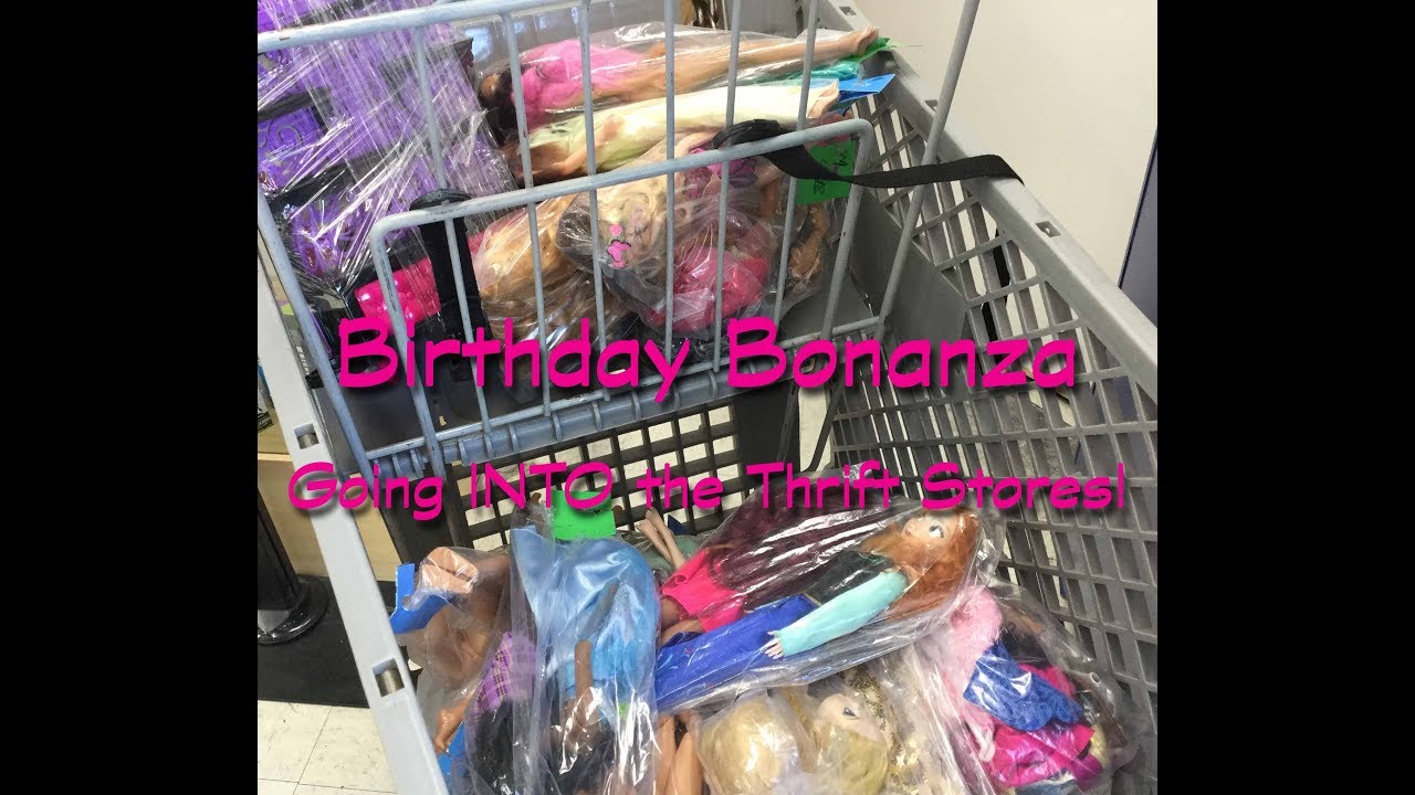 Going INTO the Thrift Stores - BIRTHDAY BONANZA | EAH/MH, My Scene/Barbie, Disney, & Project Mc2!
