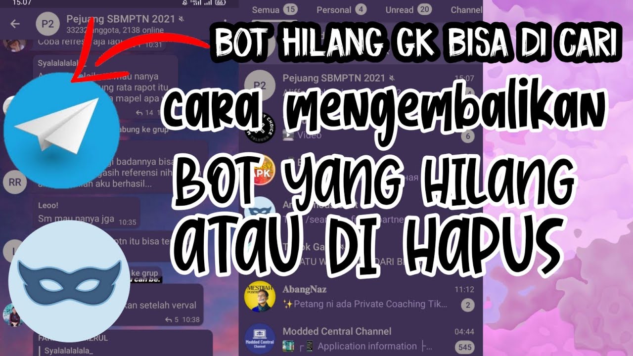 Cara mengembalikan bot telegram yang sudah di hapus | Cara mencari bot Telegram yang sudah di hapus