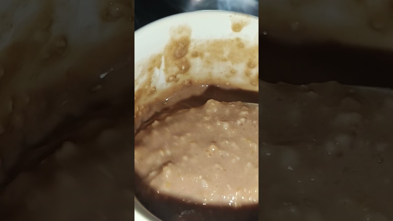 chocolate oatmeal for this morning 