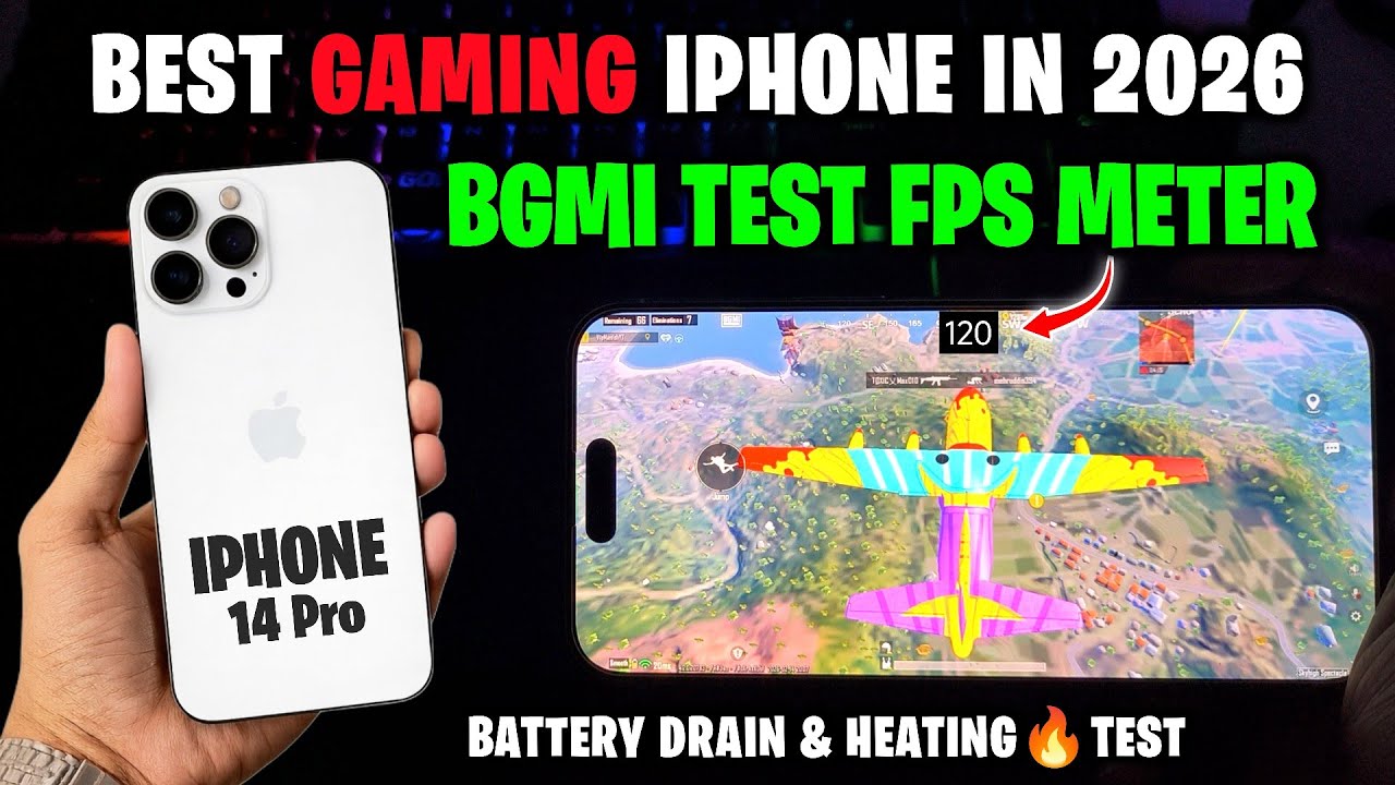 iPhone 14 Pro BGMI 120 FPS Test With FPS Meter 🔥 Heating & Battery Drain Test 2026 