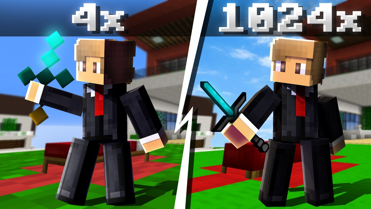 BEDWARS mas a CADA PARTIDA a TEXTURA FICA MAIS REALISTA!