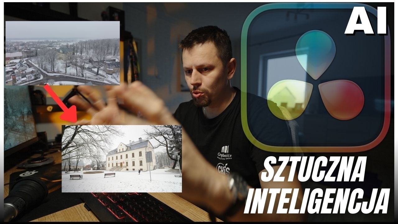 Płynne przejście w AI - Z lotu ptaka na kamerę z dołu