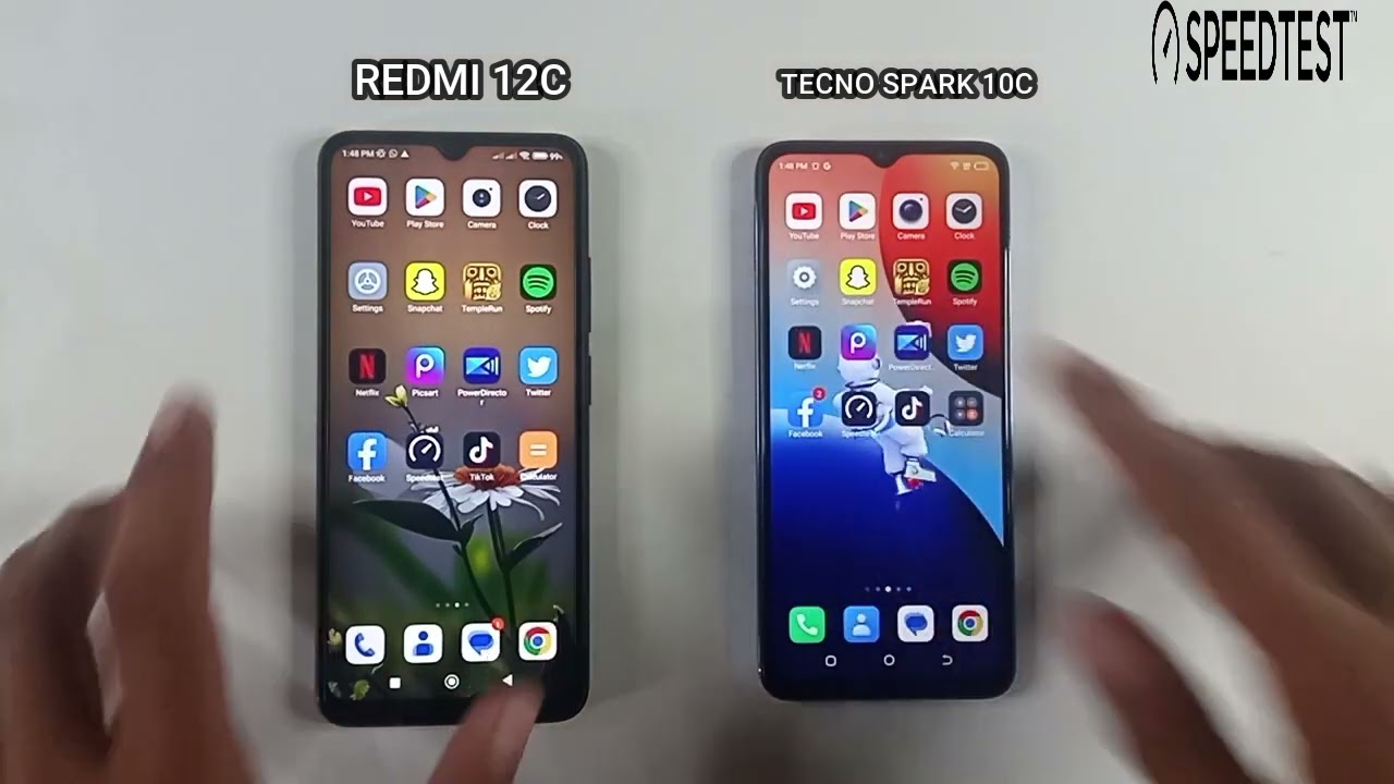 Redmi 12c Vs Tecno spark 10c speed test & comparison 2023