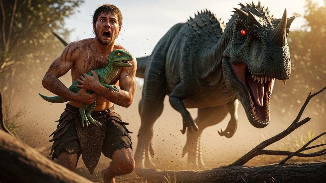 The man accidentally steals a baby dinosaur and what happens to him is unbelievable.