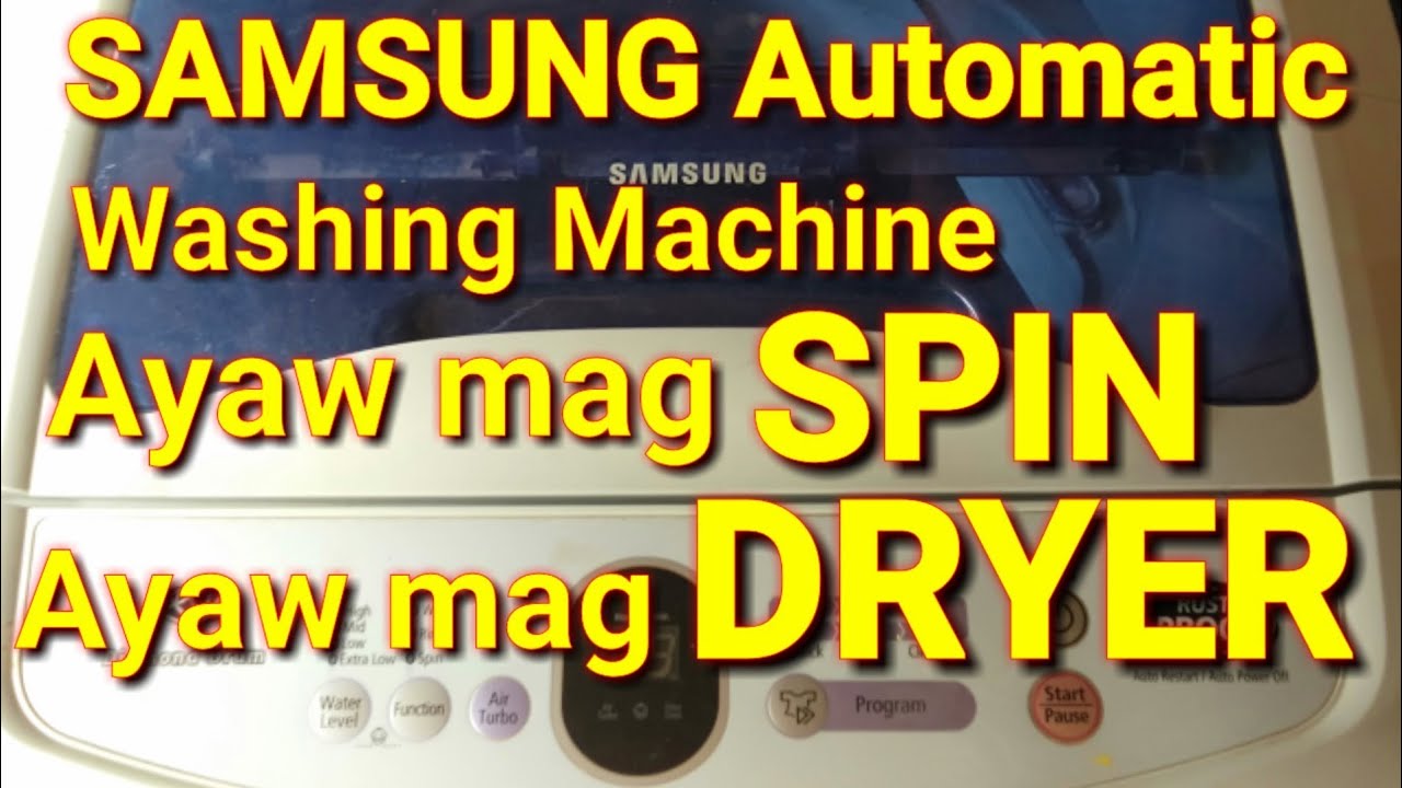 SAMSUNG Automatic washing  Machine.Nalubog sa Baha.Ayaw mag SPIN at DRYER.
