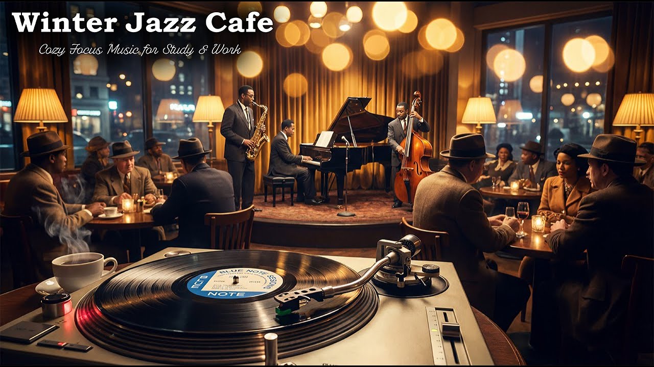 Winter Jazz Cafe ~ Cozy Focus Music for Study & Work ~ Bossa Nova Chill