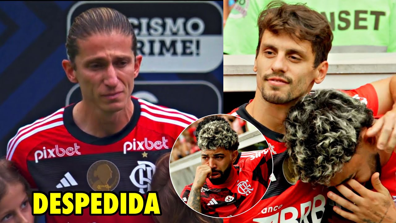 DESPEDIDA EMOCIONANTE DE FILIPE LUÍS E RODRIGO CAIO DO FLAMENGO