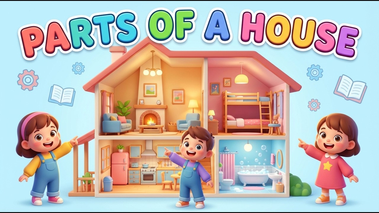 KIDS LEARNING | PARTS OF A HOUSE | LIKE PHONICS | ALPHABETS