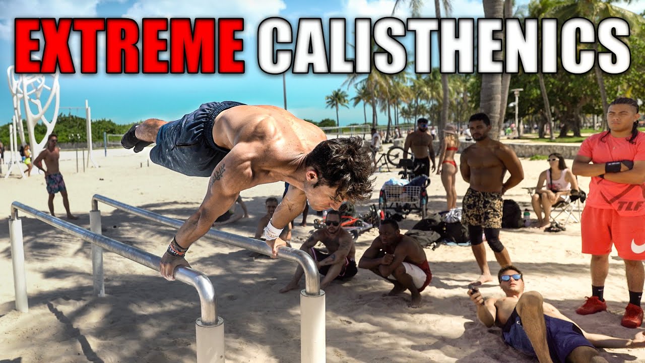 Extreme Calisthenics Sesh At Muscle Beach Miami