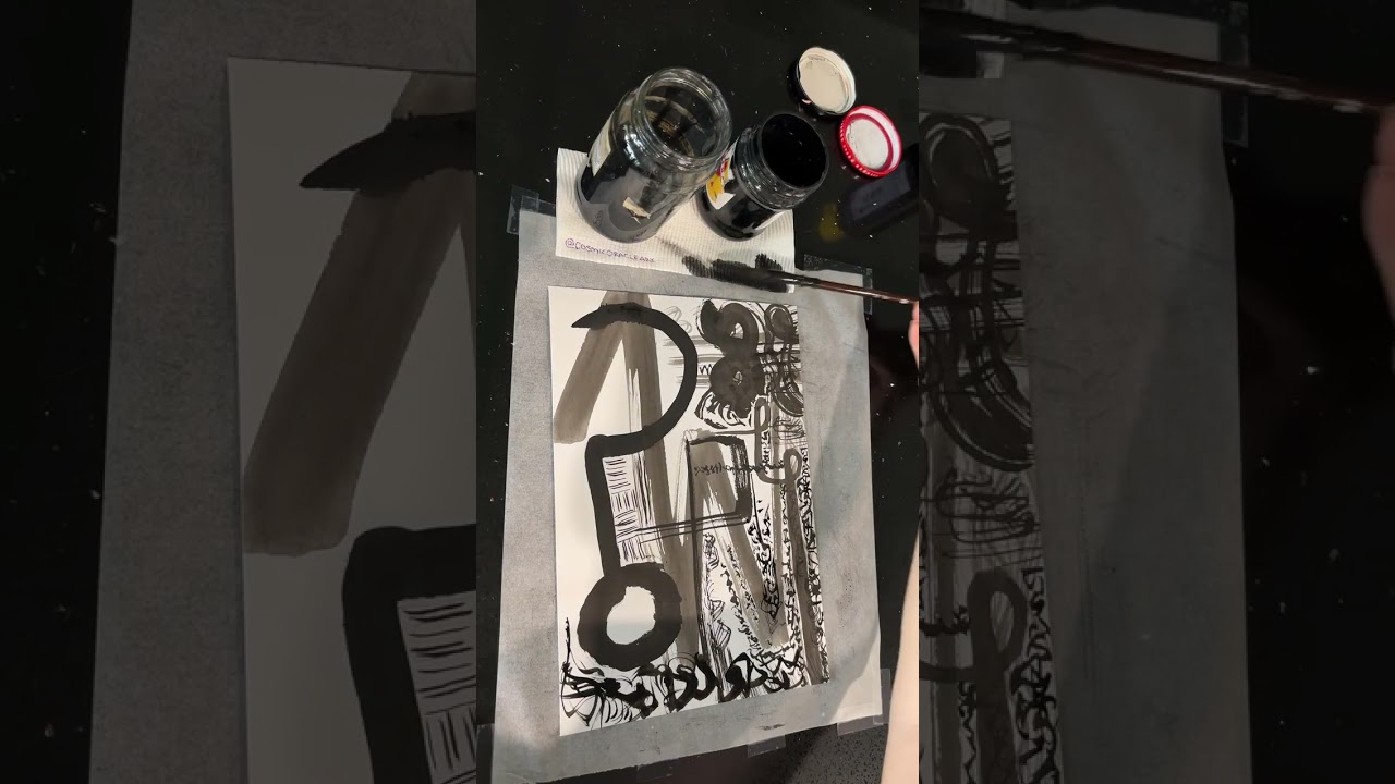 Light Language Artwork | Live time Ink on Paper Art | Cosmic Channelled Artwork