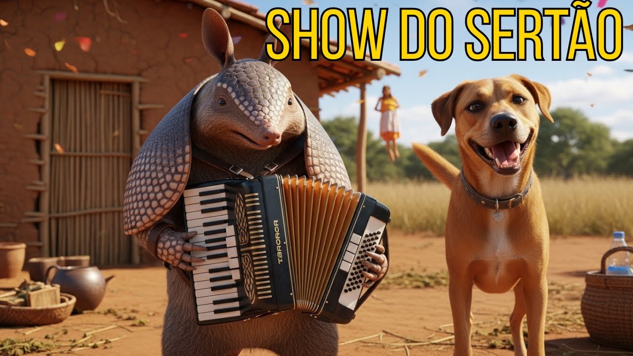 Forr&oacute; arretado: cachorro canta e tatu toca sanfona