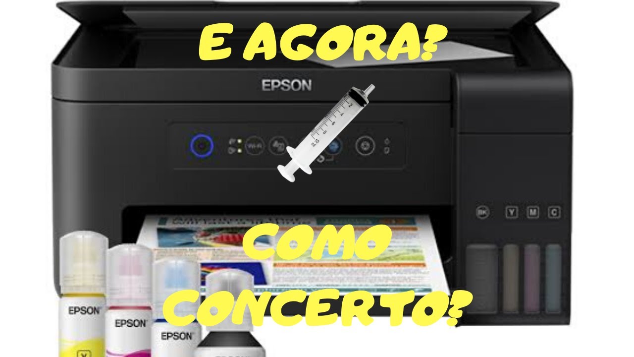 Como desentupir tanque de tinta impressora Epson L4150 *sem enrolação*