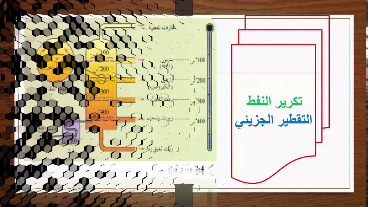 كيمياء   درس 29  الوحدة الرابعة   تكرير النفط