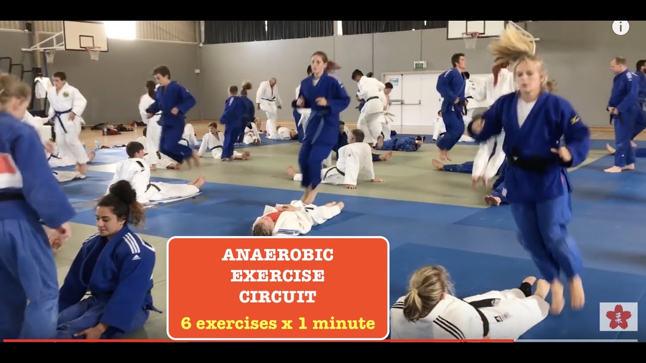JUDO anaerobic exercise circuit 6 exercises x 1 minute