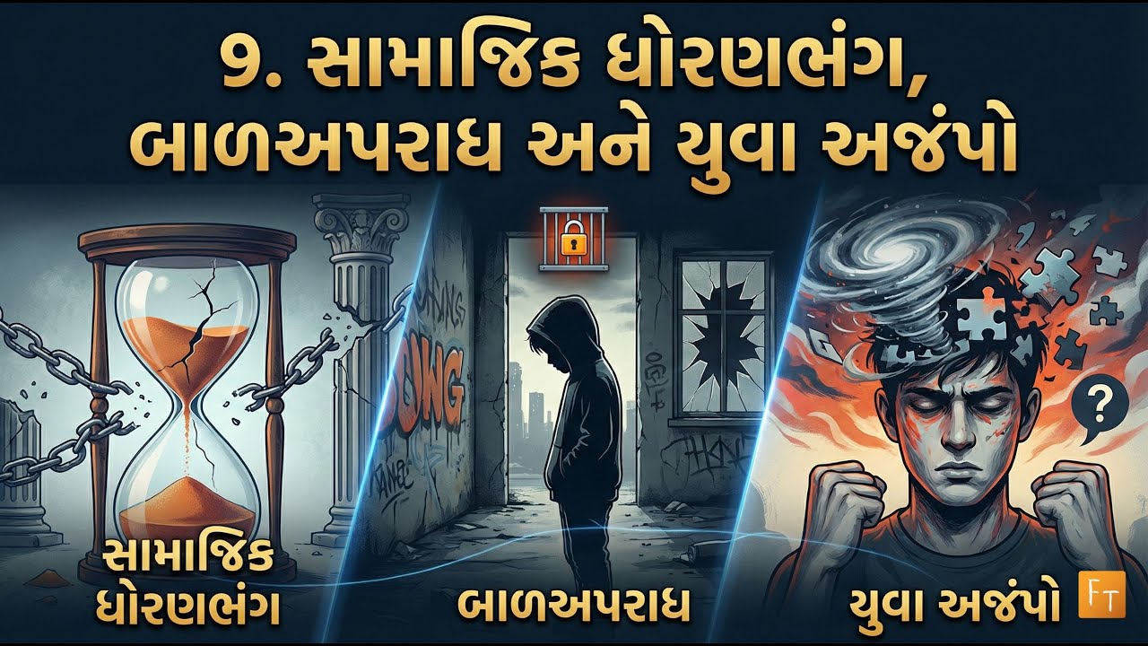 Standard 12 - Sociology &ndash; Chapter 9 &ndash;સામાજિક ધોરણભંગ, બાળઅપરાધ અને યુવા અજંપો (Gujarati Medium) GSEB