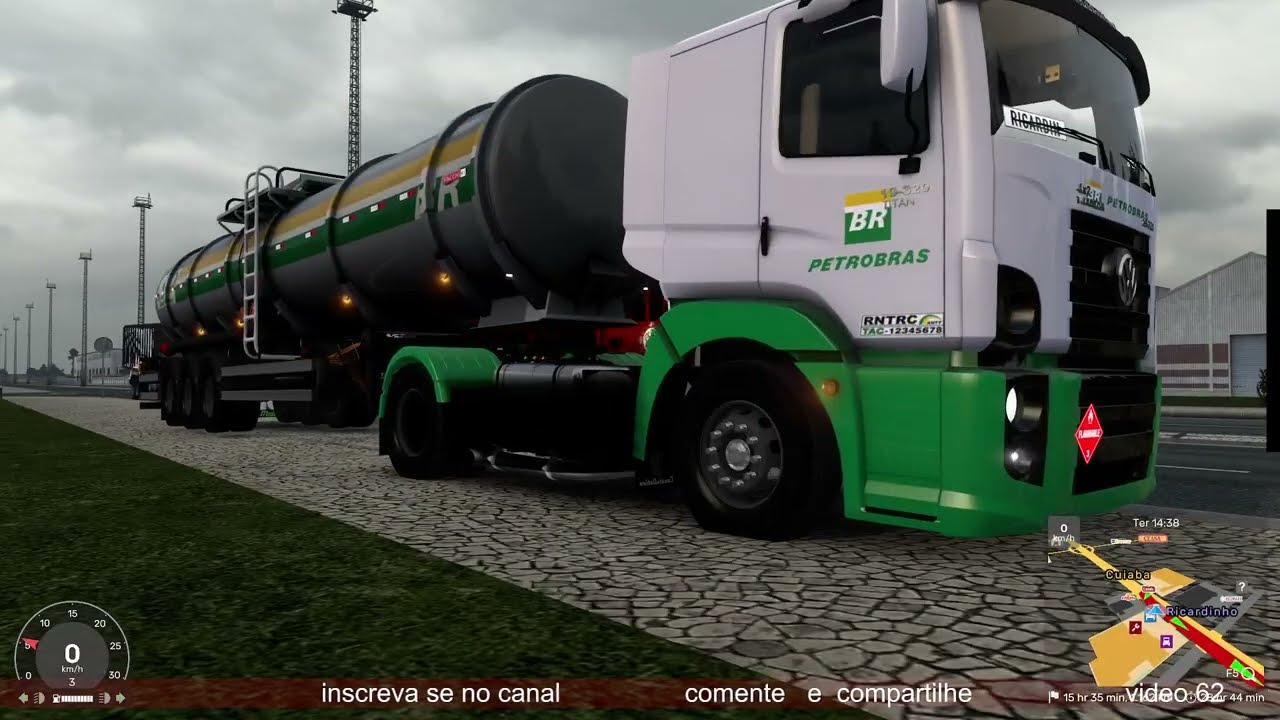 transporte diesel viajem longa distancia 9eixos com parada descanço e restrição de horario  caminhão