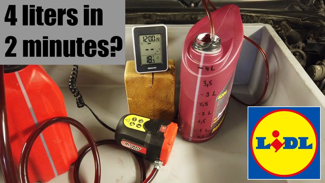 Electric oil pump - speed 4 liters in 2 minutes?