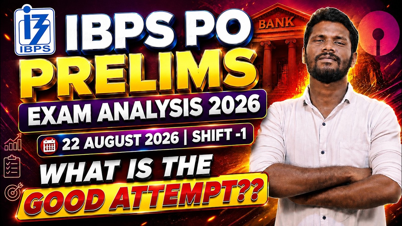 IBPS PO PRELIMS EXAM ANALYSIS 2026 | 22nd AUGUST SHIFT -1 | WHAT IS THE GOOD ATTEMPT LEVEL?