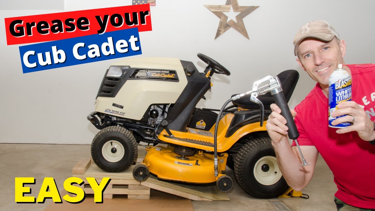 How to grease your Cub Cadet lawn mower LTX 1000 series
