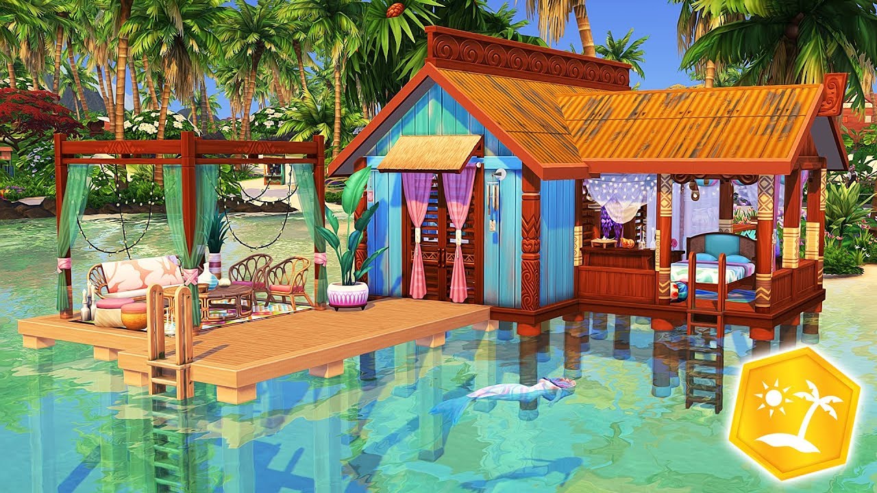 MERMAID BEACH SHACK 🌊 | The Sims 4: Island Living | Speed Build