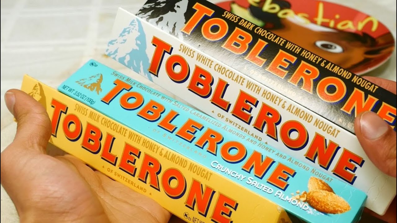 ULTIMATE TOBLERONE TASTE TEST  Dark, White, Original, Salted Almond Review. [Sir Sebastian]