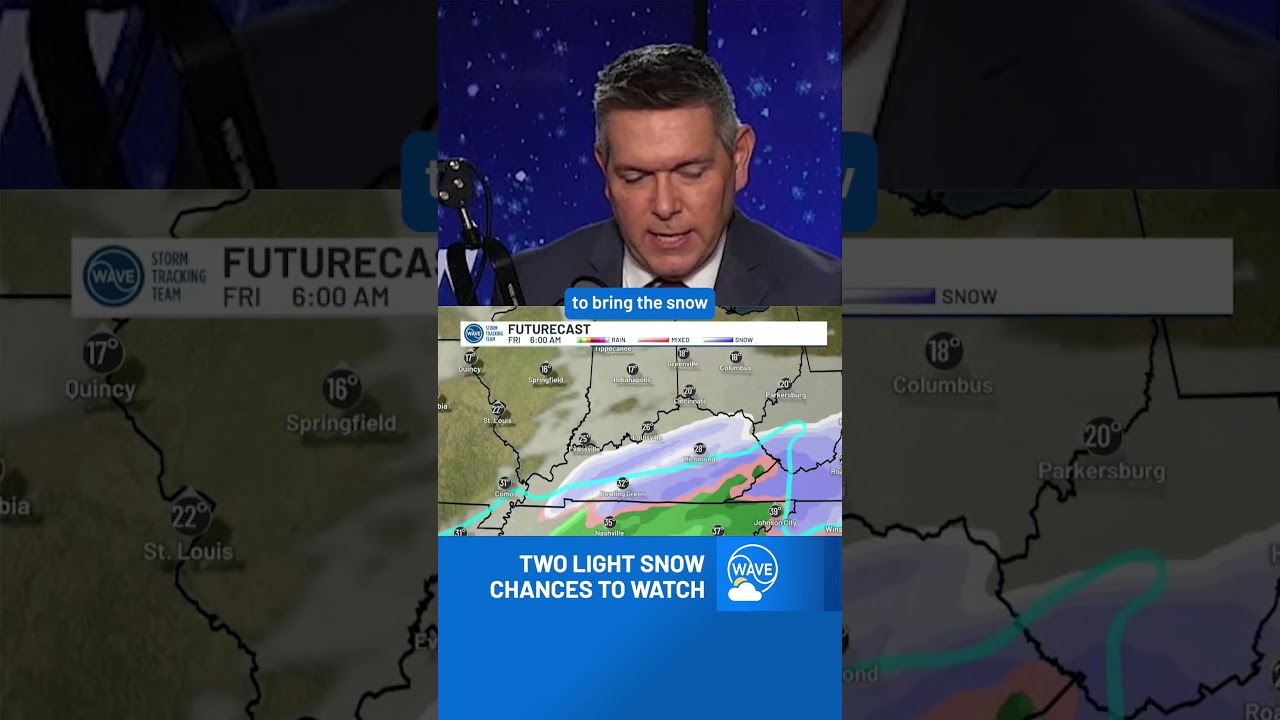 A couple light snow chances Thursday & Friday! 🌨️
