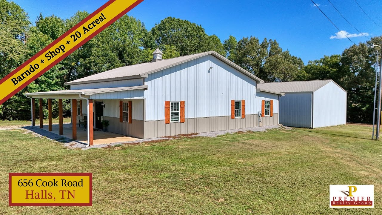 (𝗦𝗢𝗟𝗗) 𝐅𝐎𝐑 𝐒𝐀𝐋𝐄: Beautiful Barndominium on 20 Acres in Halls, Tennessee!