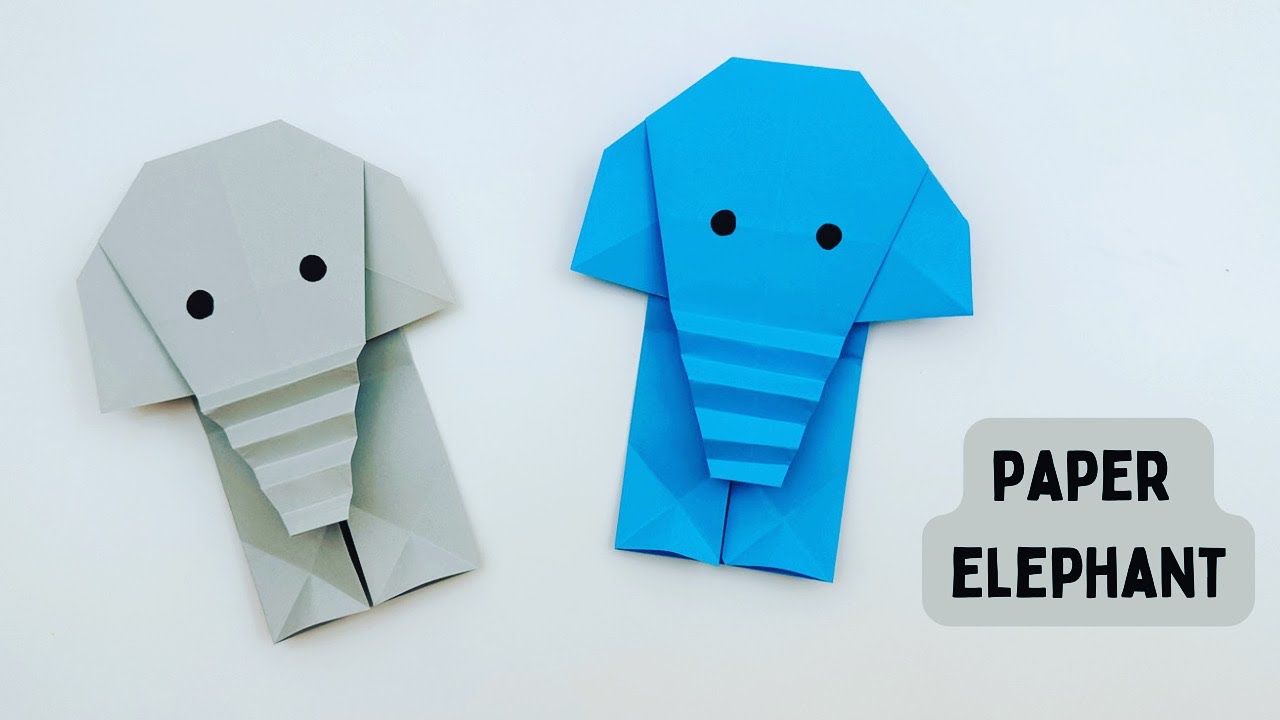 How To Make Easy Origami Paper Elephant  For Kids / Craft Ideas / Paper Craft Easy / KIDS crafts