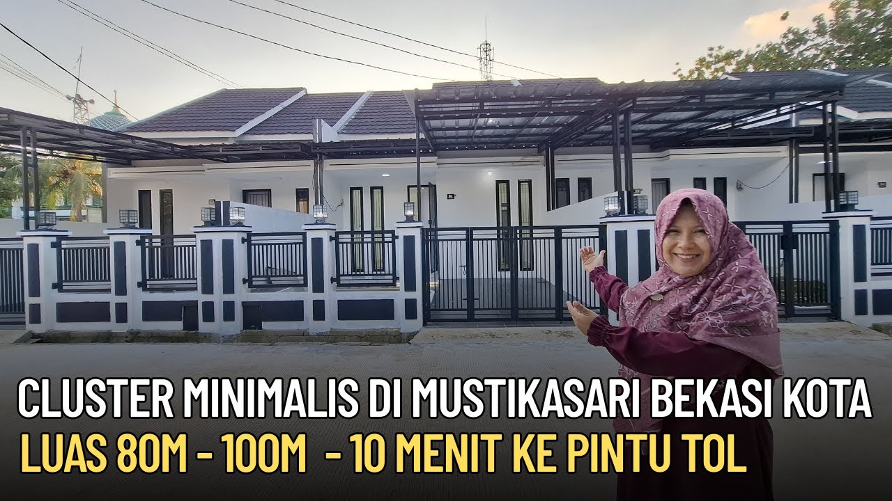 RUMAH CLUSTER MINIMALIS DIJUAL MURAH DI MUSTIKASARI BEKASI KOTA 10 MENIT MENUJU PINTU TOL