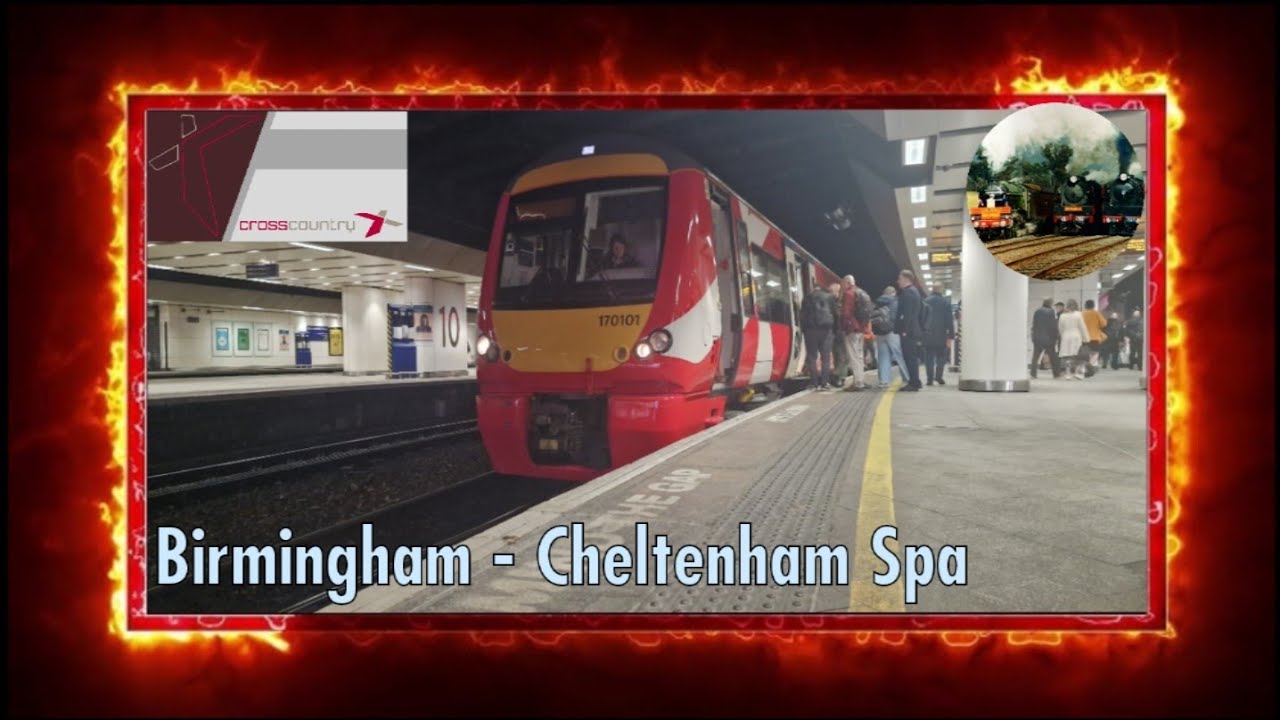 Birmingham New Street - Cheltenham Spa route visual: Cross Country Class 170