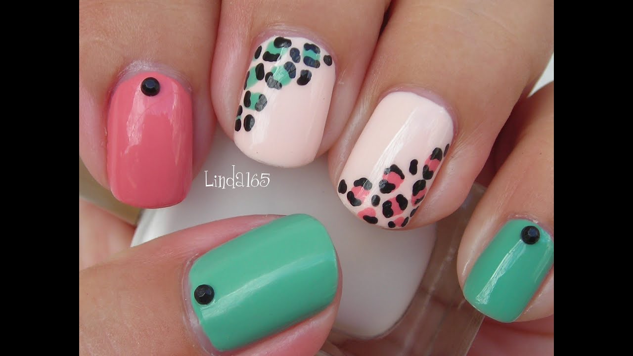 Nail Art - Easy and Girly Leopard Nails - Decoracion de Uñas (Featuring Sinful Colors)