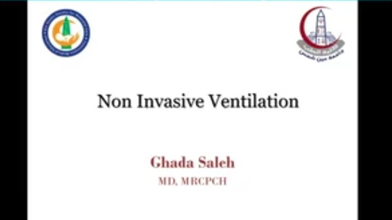 Non Invasive Ventilation Prof Ghada Saleh