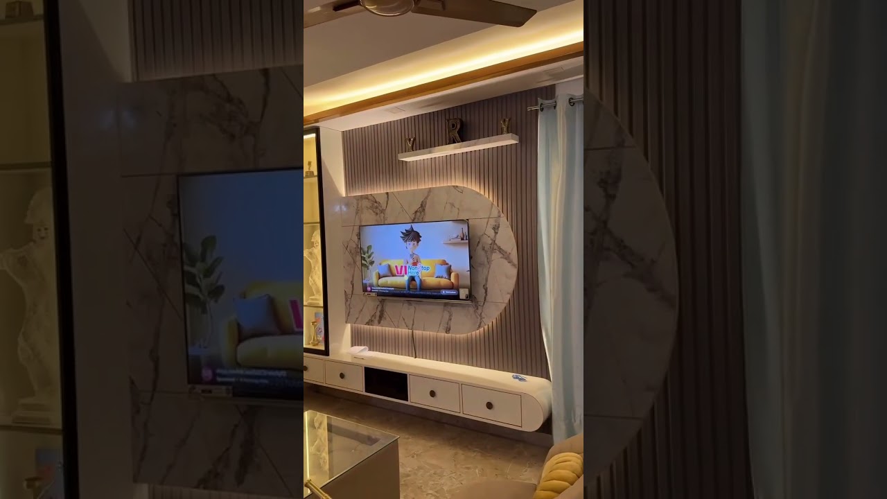 Unique Wall LCD panel design modular TV unit