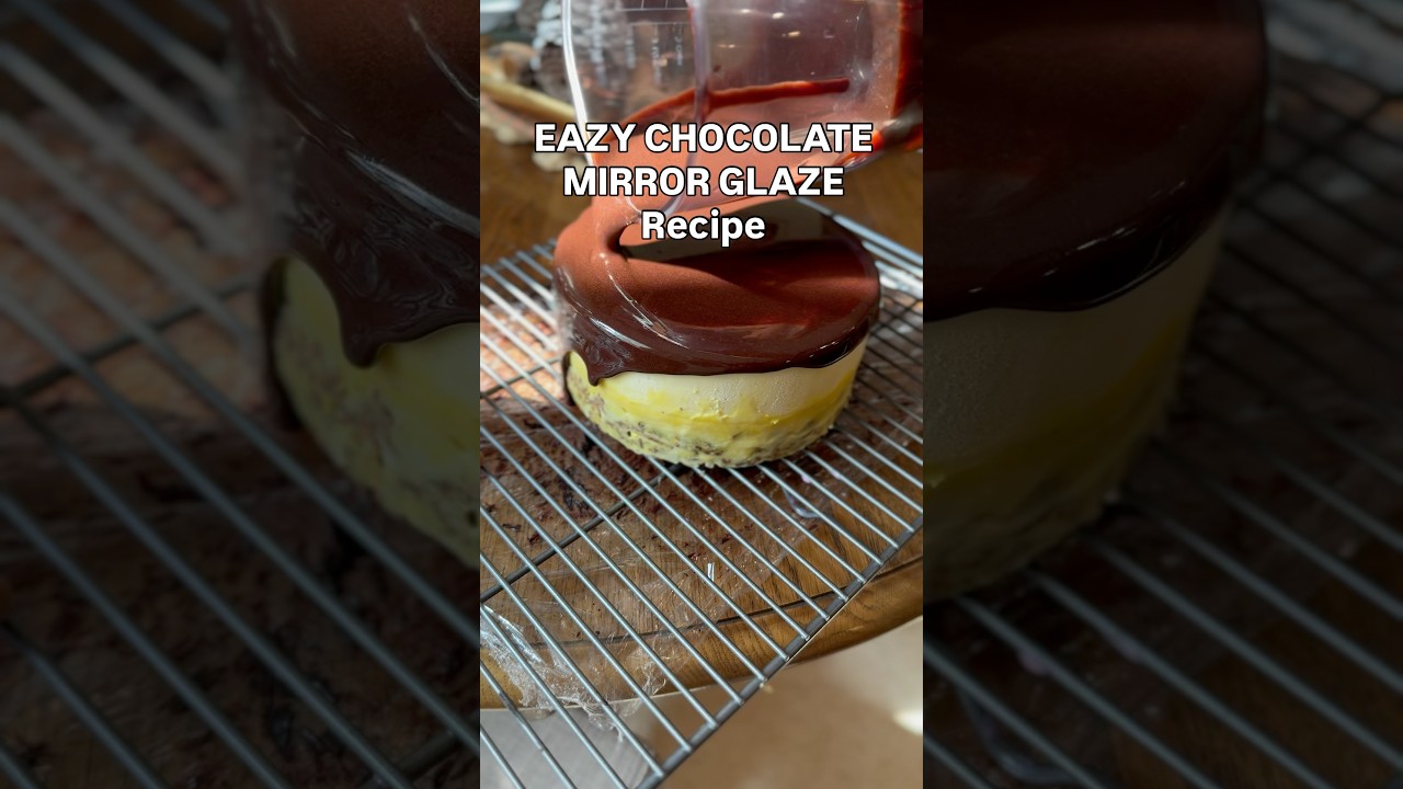 Recipe in the description! &hellip; #trendycakes #mirrorglaze #moussecake #chocolatemirrorglaze