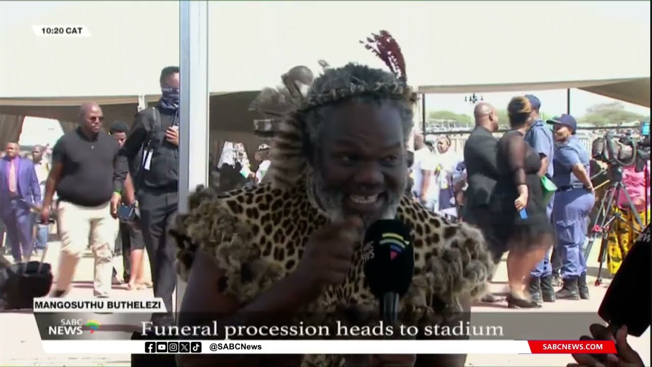 Prince Mangosuthu Buthelezi | Funeral procession heads to stadium