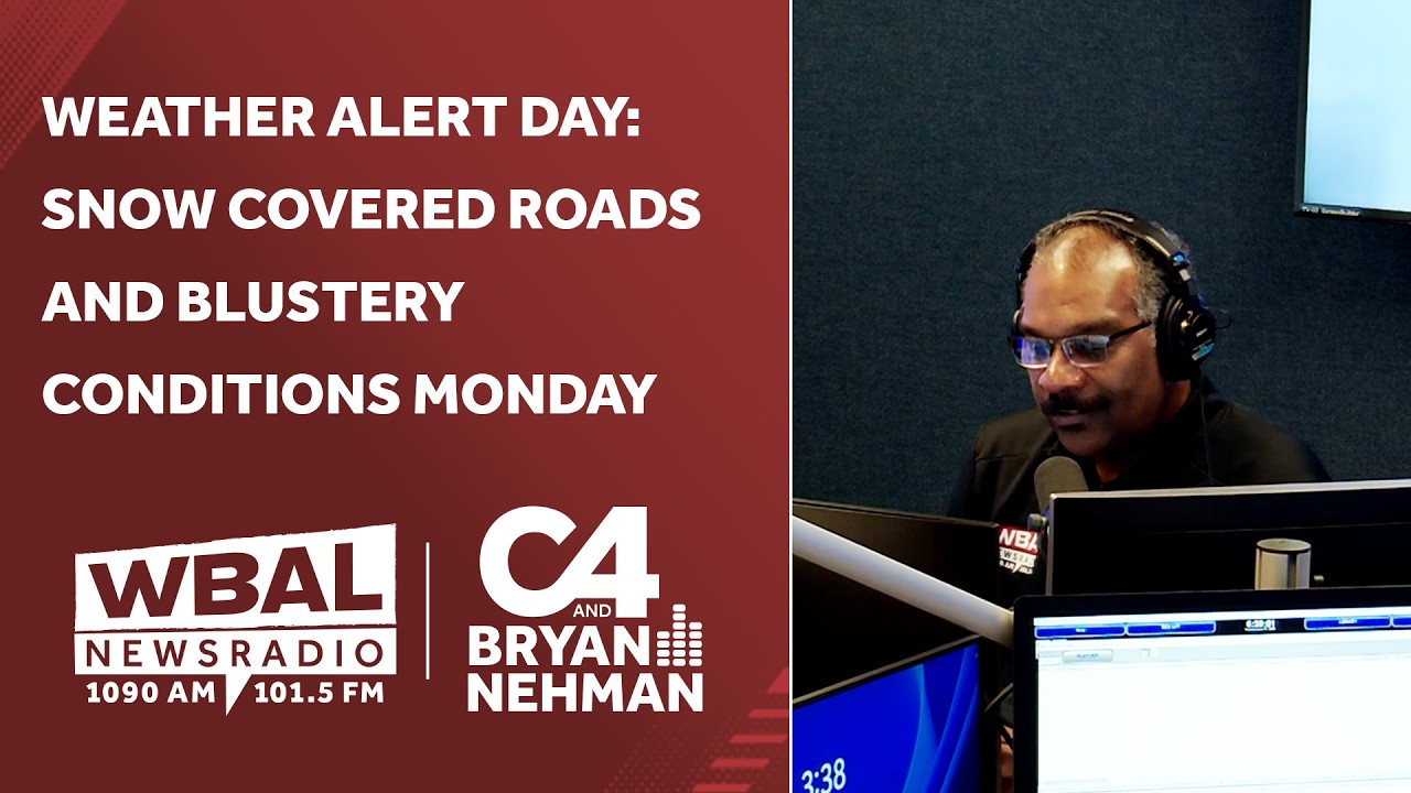 WEATHER ALERT DAY: C4 and Bryan Nehman react to snow covered roads and blustery conditions Monday