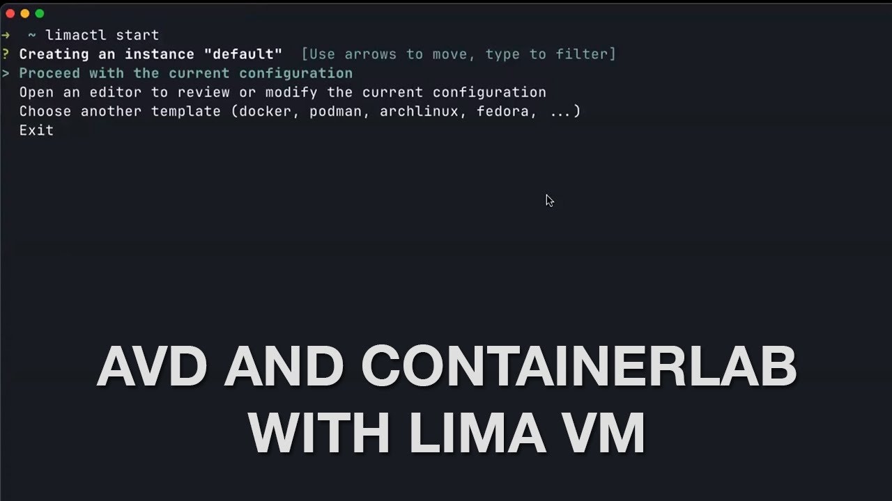 Arista AVD and Containerlab with Lima VM