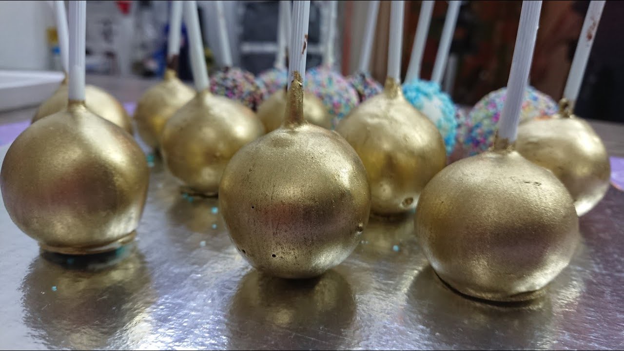 COMO HACER CAKE POPS DORADOS GOLD CAKE POPS