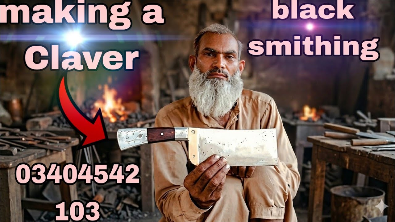 Process of making a Cleaver from an old Rotavator Blade