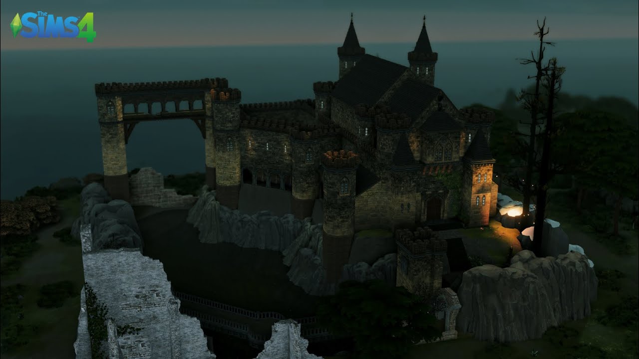 [Castle Estate kit] Abandoned Vampire Castle (No CC) | The Sims 4 | Download in description