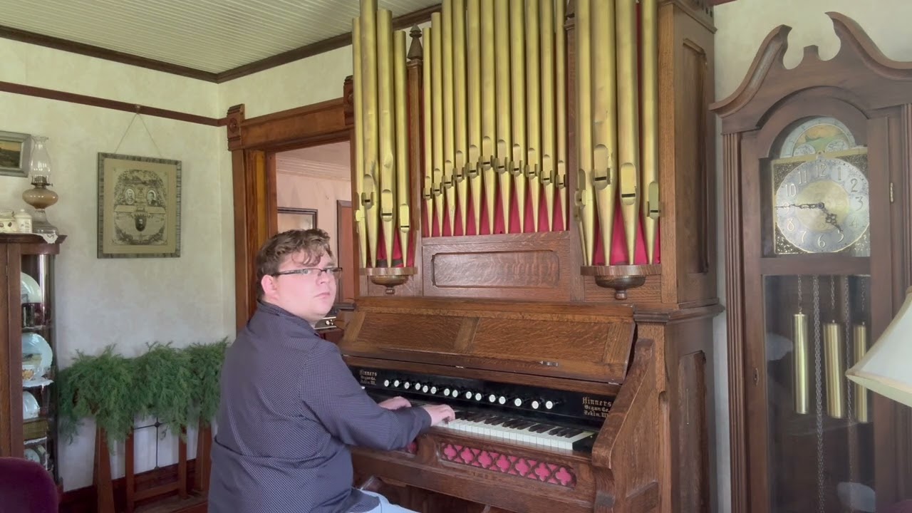 1890s Hinners Pipe Top Reed Organ