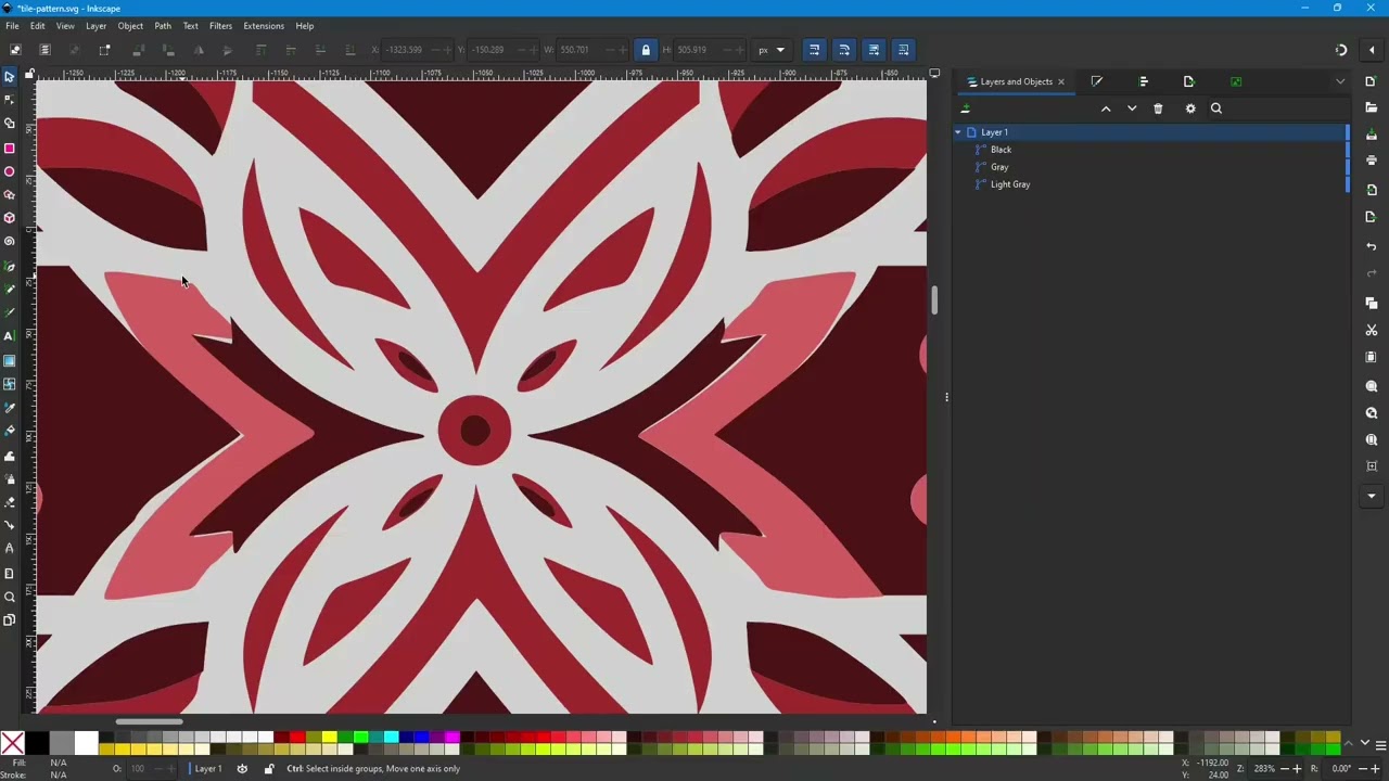 Creating Patterns In Inkscape: Two Methods Demonstrated