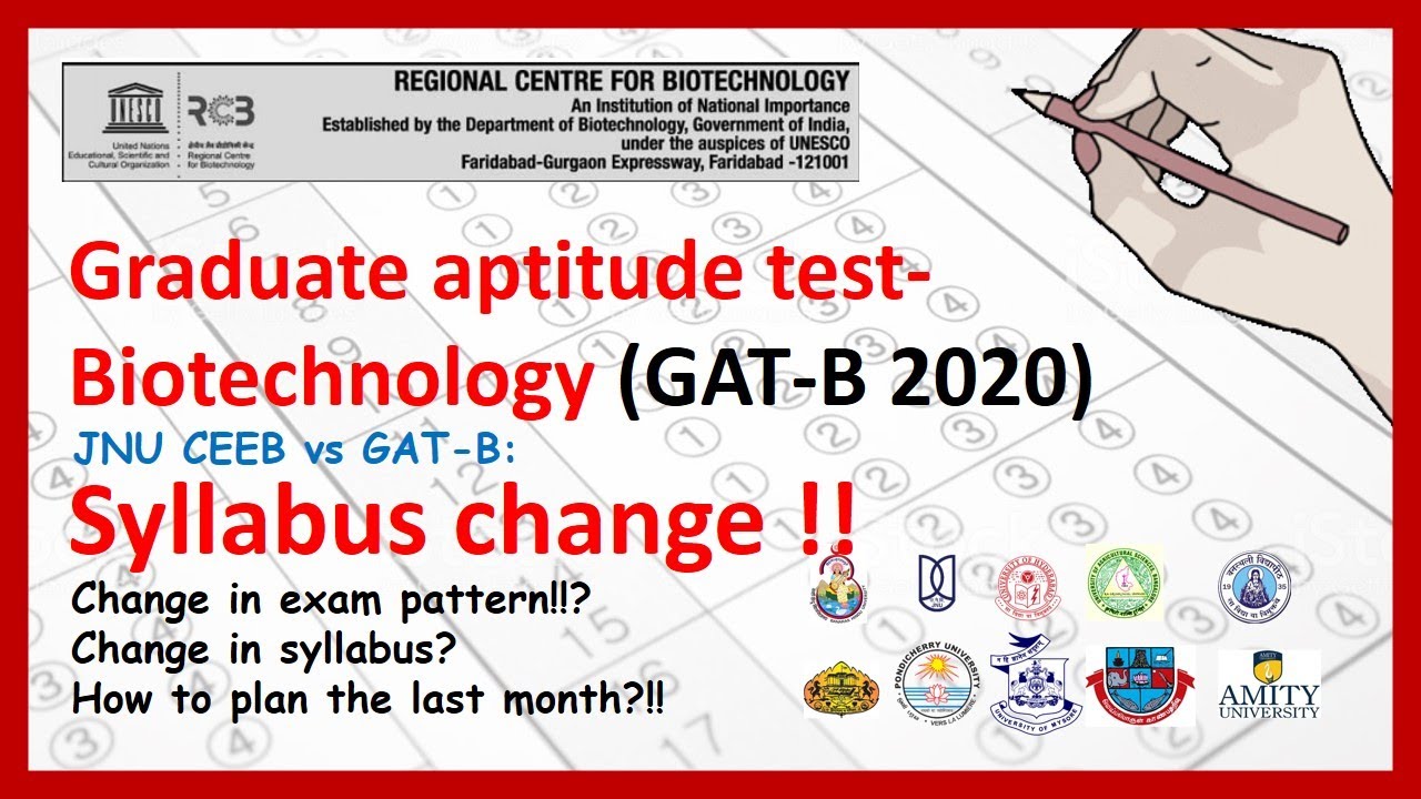 GAT-B 2020 exam pattern ( which topics are new?)
