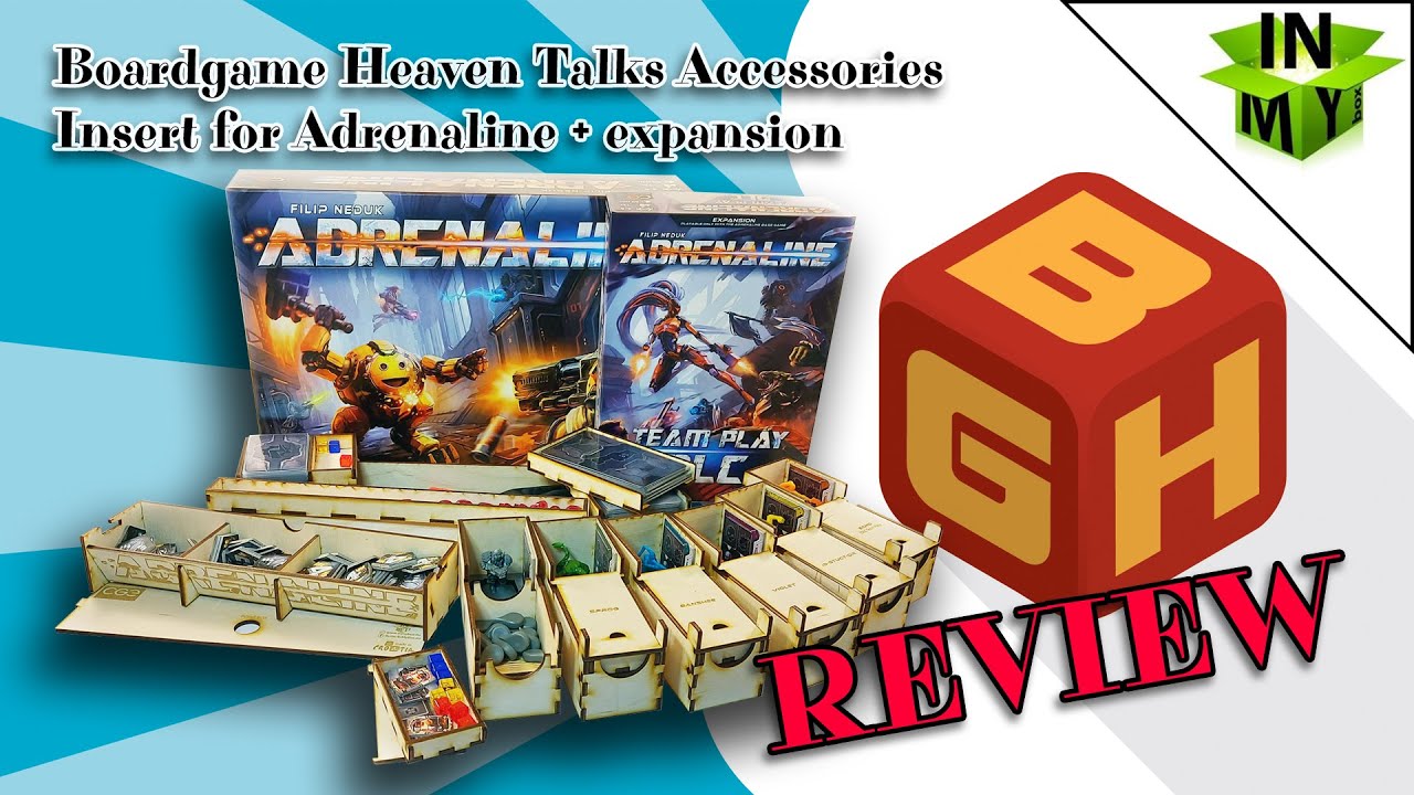 Board Game Heaven Talks Accessories 59: InMyBox insert for Adrenaline + DLC expansion