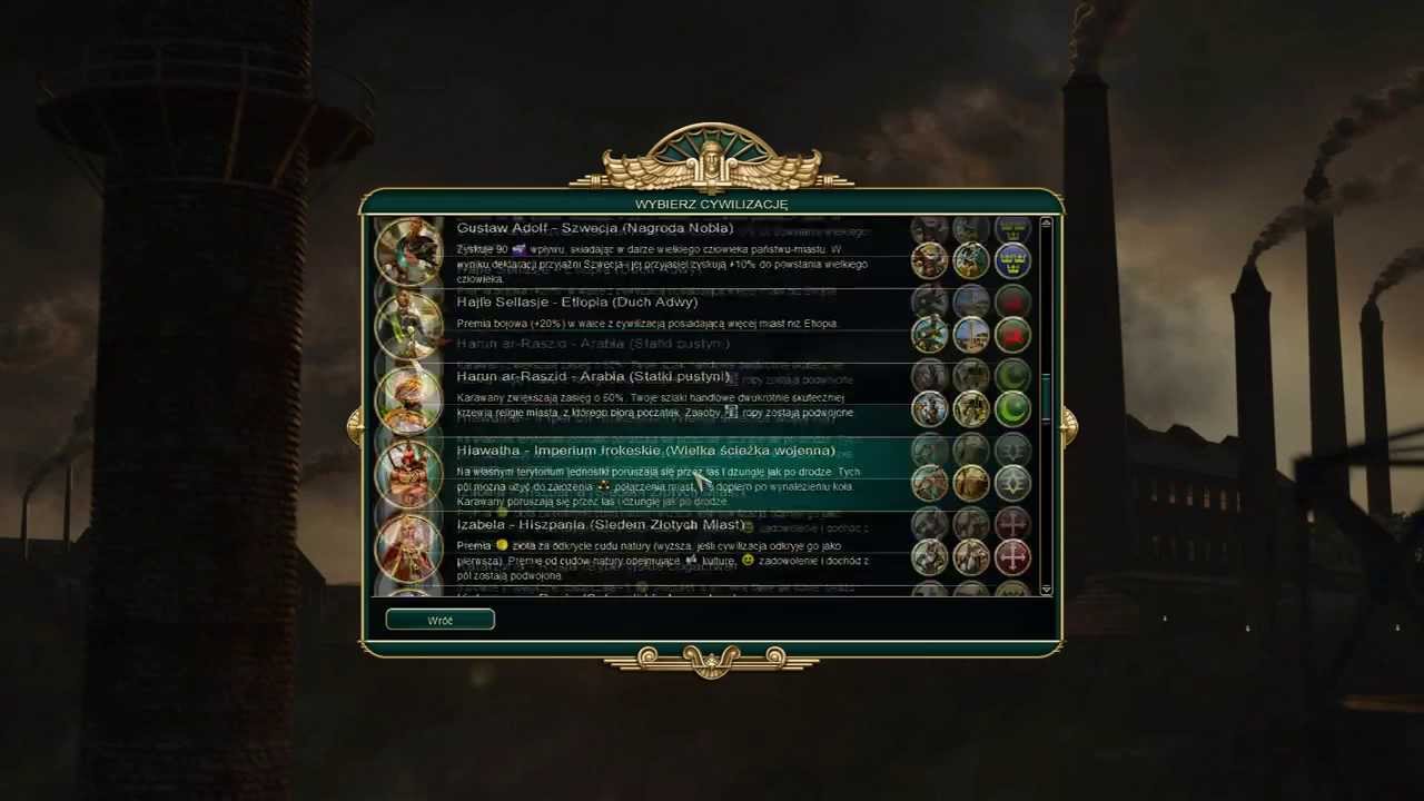 Civilization V - Rzetelny Tutorial - I. Wyb&oacute;r cywilizacji i opcji rozgrywki [HD]