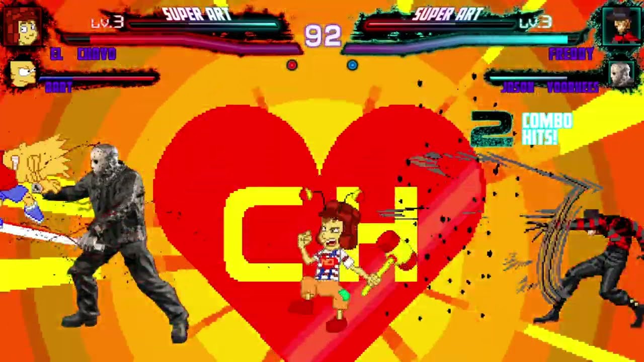 Kof mugen - El Chavo & Bart vs Freddy Krueger & Jason